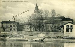 Loyettes. - Les bords du Rhône et l'église