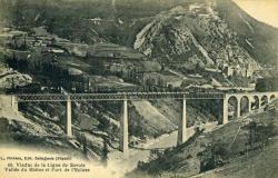 Viaduc de la ligne de Savoie. - Vallée du Rhône et Fort de l'Ecluse