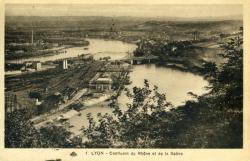 Lyon. - Confluent du Rhône et de la Saône