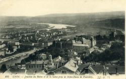Lyon. - Jonction du Rhône et de la Saône prise de Notre-Dame de Fourvière