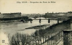 Lyon. - Perspective des ponts du Rhône