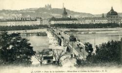 Lyon. - Pont de la Guillotière. - Hôtel-Dieu et Coteau de Fourvière