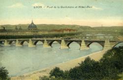 Lyon. - Pont de la Guillotière et Hôtel-Dieu