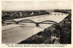 Lyon. - Perspective des ponts sur le Rhône