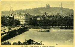 Lyon. - Le Pont Lafayette et coteau de Fourvière