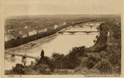 Lyon. - Perspective des Ponts sur le Rhône