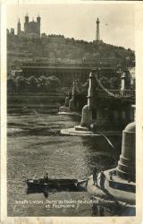 Lyon. - Pont du Palais de Justice et Fourvière