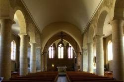 Eglise Sainte-Madeleine, nef et choeur, Genay