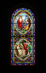 Vitrail de la résurrection, église Saint-Roch, Grézieu-la-Varenne