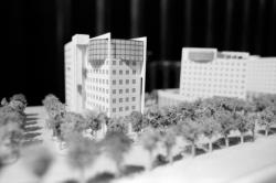 [Galerie de l'hôtel de ville de Villeurbanne. Exposition de maquettes d'architecture]