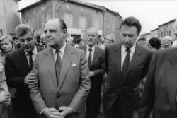 [Campagne pour les élections présidentielles de 1988. Visite de Raymond Barre dans la Loire]