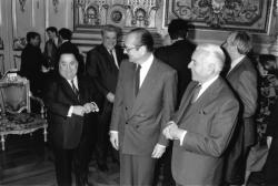 [Le Premier ministre Jacques Chirac en visite à Lyon]