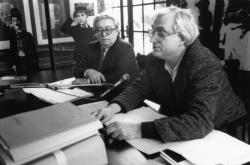 [Institut Lumière. Conférence de presse avec Bertrand Tavernier et Bernard Chardère]