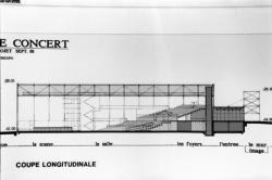 [Plans et dessins pour l'Espace de concert de l'agglomération lyonnaise, dit Zénith de Chassieu (Curtelin et Ricard, architectes)]