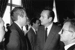 [Le Premier ministre Jacques Chirac en visite à Lyon]