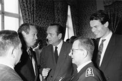 [Le Premier ministre Jacques Chirac en visite à Lyon]