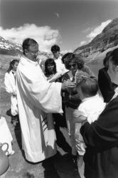 [Baptêmes sur le site de l'ancien village de Tignes (Savoie)]