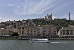 Lyon, vu depuis les quais de Saône