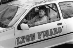 [Rallye automobile. Jacques Tasso sur Ford Cosworth (équipage "Lyon Figaro")]