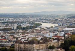 [Lyon, vue panoramique en direction du Sud depuis Fourvière]