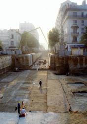 [Travaux du métro, place Ambroise-Courtois]