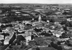 Orliénas-les-Eaux (Rhône). - Vue générale aérienne