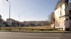 Angle de la rue de Gerland et de la rue Simon Fryd, emplacement des Jardins du 7ème