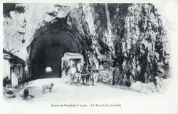 Route de Chambéry à Lyon. - Le tunnel des Echelles