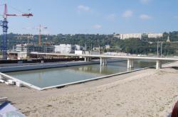 Construction de la place Nautique, Confluence, Lyon 2e