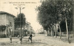 Belleville-sur-Saône (Rhône). - Place aux Pailles