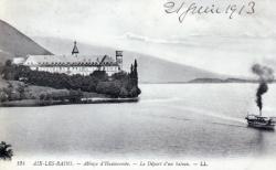 Aix-les-Bains. - Abbaye d'Hautecombe. - Le départ d'un bateau