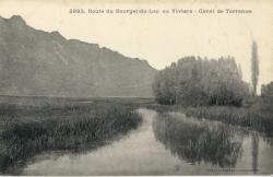 Route du Bourget-du-Lac au Viviers. - Canal de Terrenue. - Le Lac du Bourget