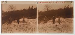 Chamagnieu, la carrière, un jour de neige