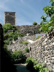 Vue sur le château, Mirabel, Ardèche