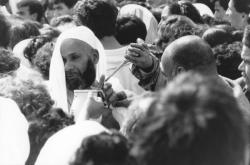 [Retour des pèlerins de La Mecque à l'aéroport de Satolas après la manifestation sanglante du 31 juillet 1987]