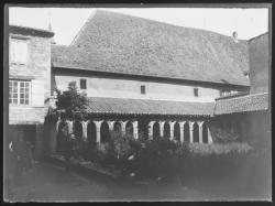 Cloître de l'abbaye Bénédictine de Charlieu, le jardin