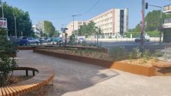 Nouvel espace de verdure entre le boulevard Yves Farge et la rue Lortet, Lyon 7e (Rhône)