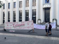 Manifestation des forains du marché Granclément