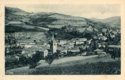 Lamure-sur-Azergues (Rhône). - Vue de la partie nord-ouest du Bourg