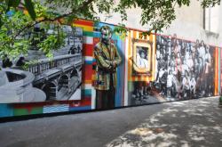 Mur peint, Eduardo Kobra, place Mazagran, Lyon 7e