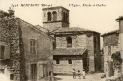 Montagny (Rhône). - L'Eglise, abside et clocher
