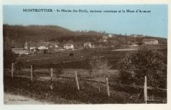 Montrottier (Rhône). - St-Martin des Périls, ancienne commune et le Mont d'Armont