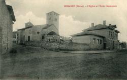 Morancé (Rhône). - L'Eglise et l'Ecole Communale