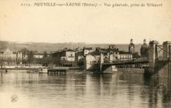 Neuville-sur-Saône (Rhône). - Vue générale, prise de Villevert