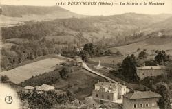 Poleymieux (Rhône). - La Mairie et le Montoux