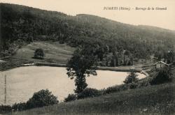 Pomeys (Rhône). - Barrage de la Gimond