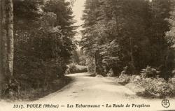 Poule (Rhône). - Les Echarmeaux. - La Route de Propières