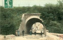 Pontcharra-sur-Turdine (Rhône). - Ponts et Route de St-Forgeux