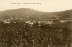 Quincié (Rhône). - Vue générale et Mont Brouilly