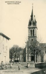 Quincieux (Rhône). - Eglise et Mairie